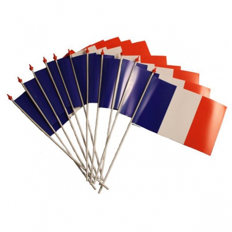 Drapeau France, bleu blanc rouge de 20 x 30 cm - accessoire de supporter