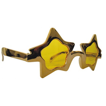 Lunettes étoiles jaune idéales pour vos soirées festives ou disco