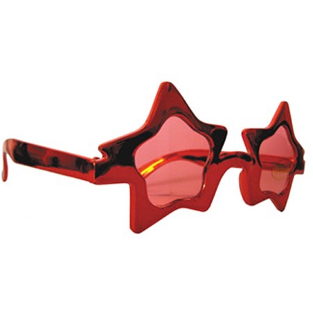 Lunettes rouge en étoiles 