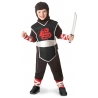 Costume de ninja noir et rouge pour enfant 3 à 6 ans avec épée de ninja