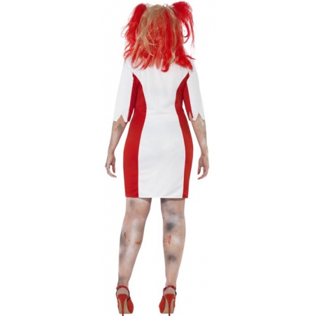 déguisement de zombie infirmière pour femme, tailles XXL et XXXL disponibles