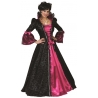 Déguisement de marquise baroque noire et rose idéale pour le carnaval et halloween