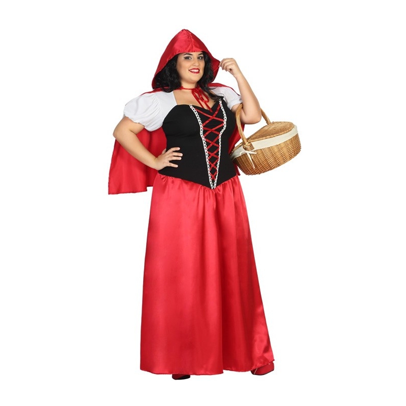 Déguisement chaperon rouge avec robe et cape disponible en taille XXL pour femme