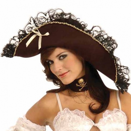 Chapeau de pirate, déguisement femme des mers Chapeau de pirate, déguisement femme des mers