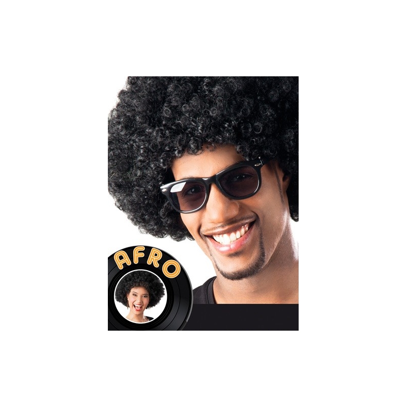 Perruque afro noir adulte