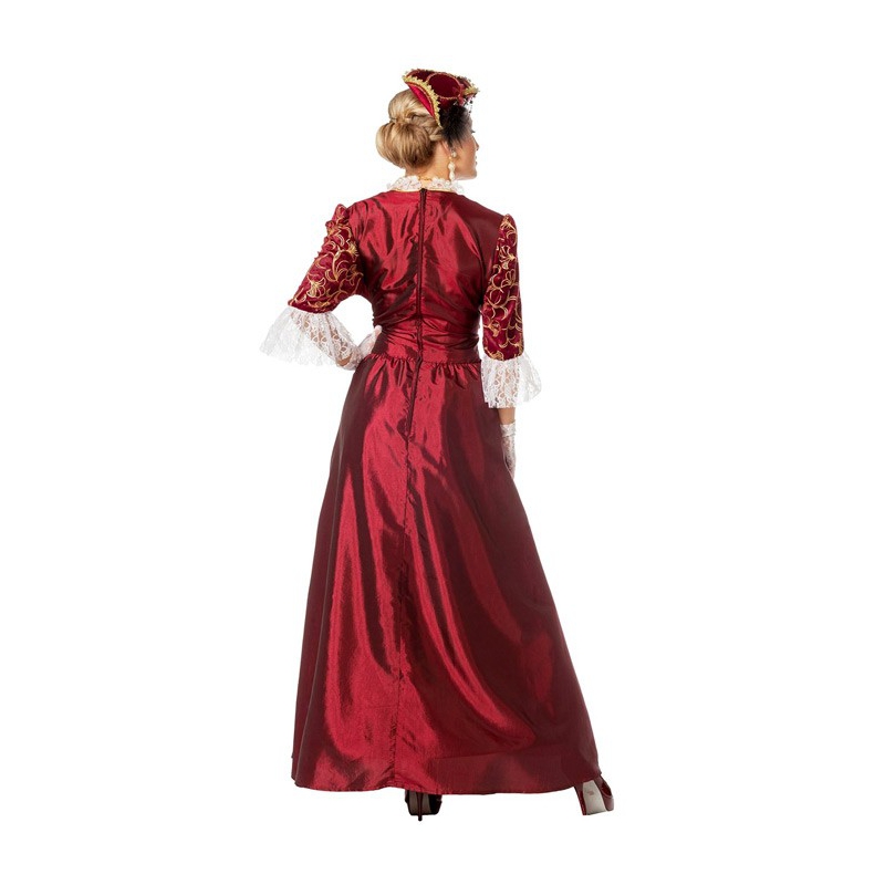 Robe de marquise bordeaux et or - costume marquis marquises pour adultes