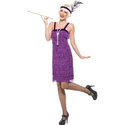 déguisement charleston femme couleur lilla - costume années 30, années 20