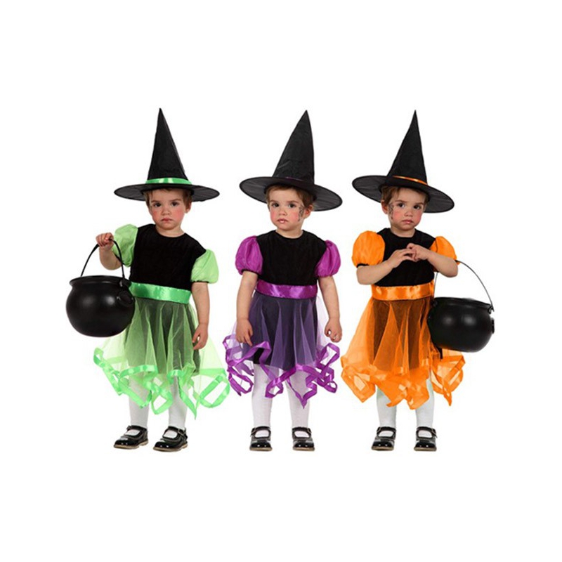 déguisement de sorcière pour bébés de 0 à 6 mois proposé en 3 couleurs