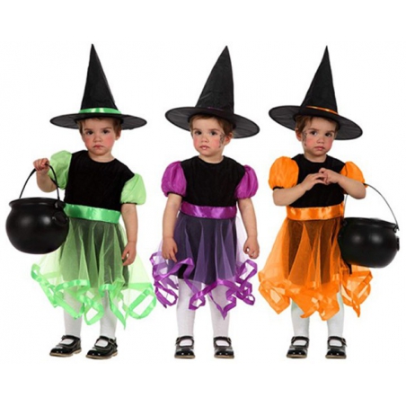 Déguisement sorcière fantaisie fille Halloween 1 à 2 ans