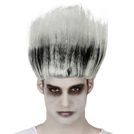 Perruque de zombie noire et grise pour adulte Perruque de zombie noire et grise pour adulte