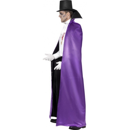 cape vampire noire et violette réversible pour adulte 