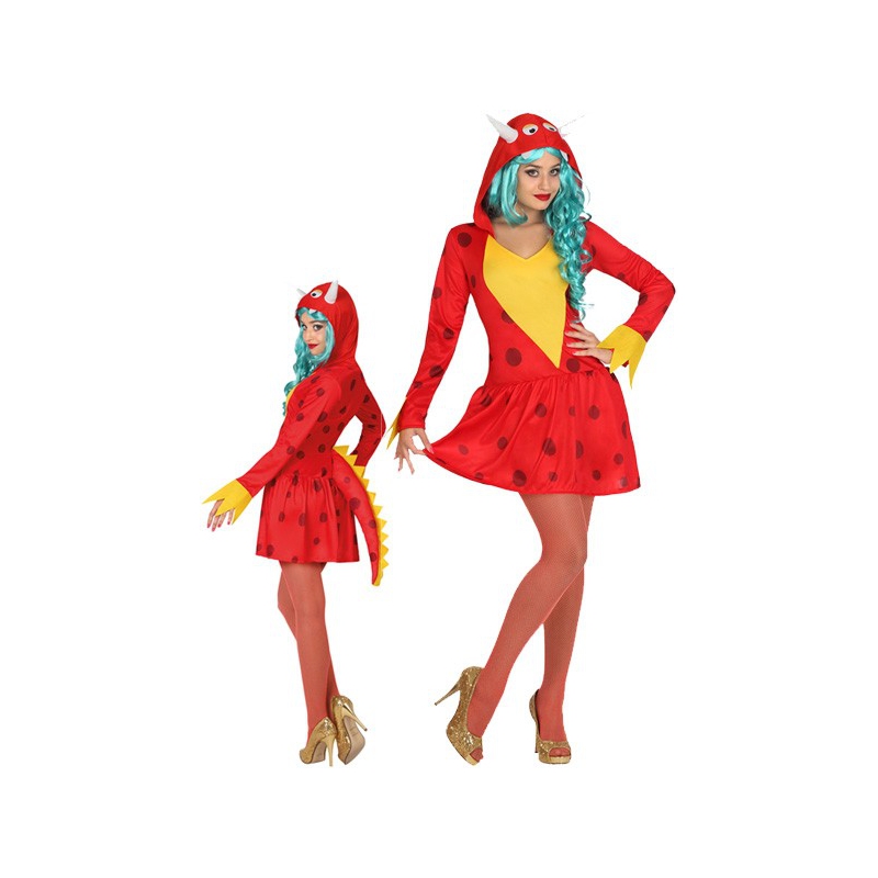 Déguisement de dragon rouge pour femme, costume animal - WA436S