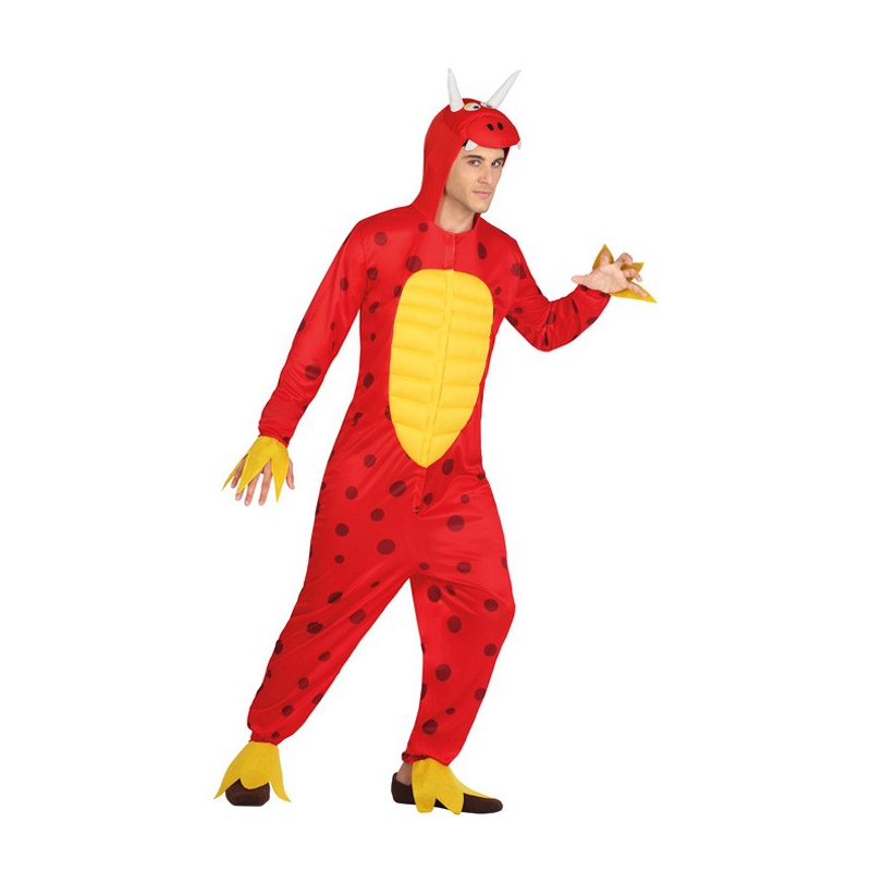 incarnez un sympathique dragon rouge - costume animal humoristique