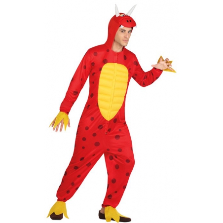 incarnez un sympathique dragon rouge - costume animal humoristique