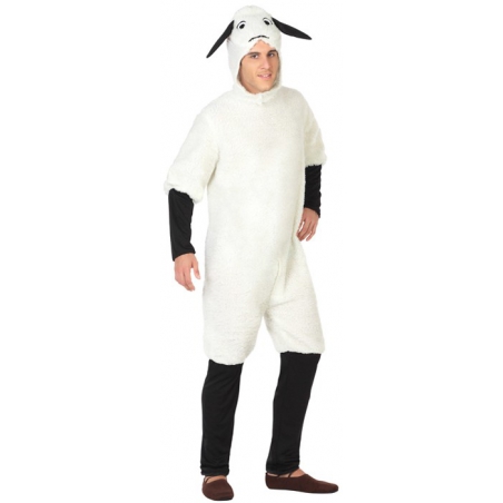 Déguisement de mouton pour adulte avec combinaison à capuche Déguisement de mouton pour adulte avec combinaison à capuche