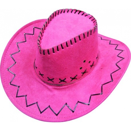 Chapeau de cowboy et cowgirl rose idéal pour une soirée country ou western