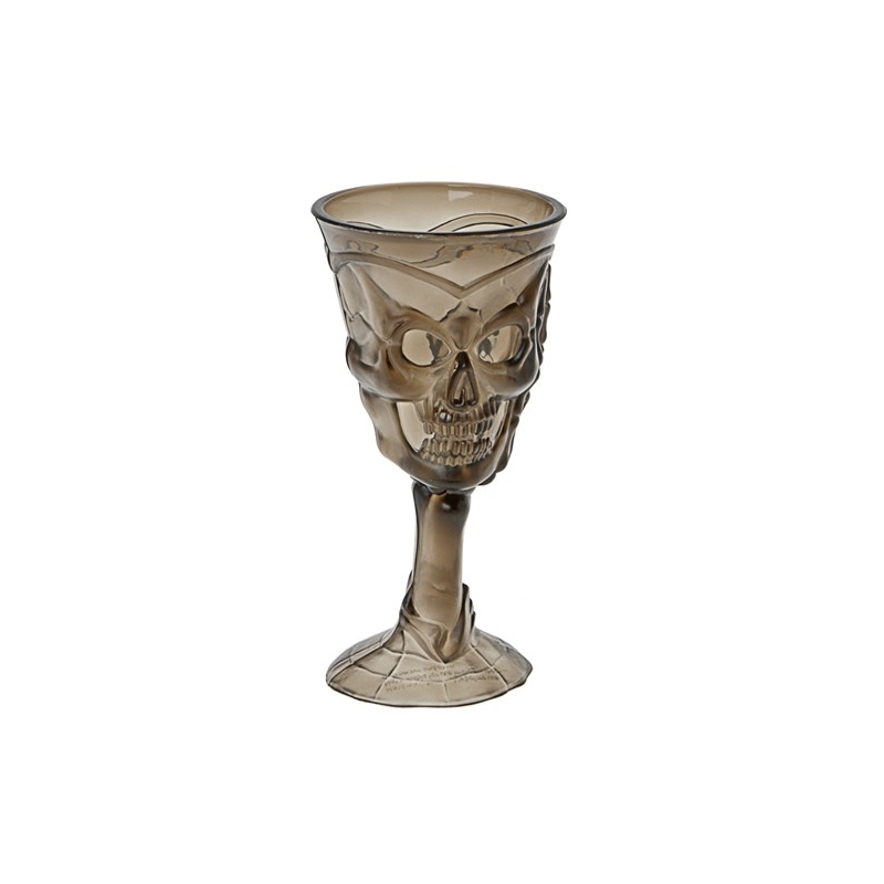 Verre tête de mort noir, idéal pour compléter votre décoration de table d'halloween