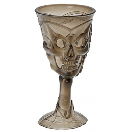 Verre tête de mort noir, idéal pour compléter votre décoration de table d'halloween Verre tête de mort noir, idéal pour compléter votre décoration de table d'halloween