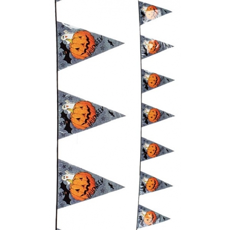 Fanions halloween, guirlande citrouille décorée de fantômes et chauve-souris Fanions halloween, guirlande citrouille décorée de fantômes et chauve-souris