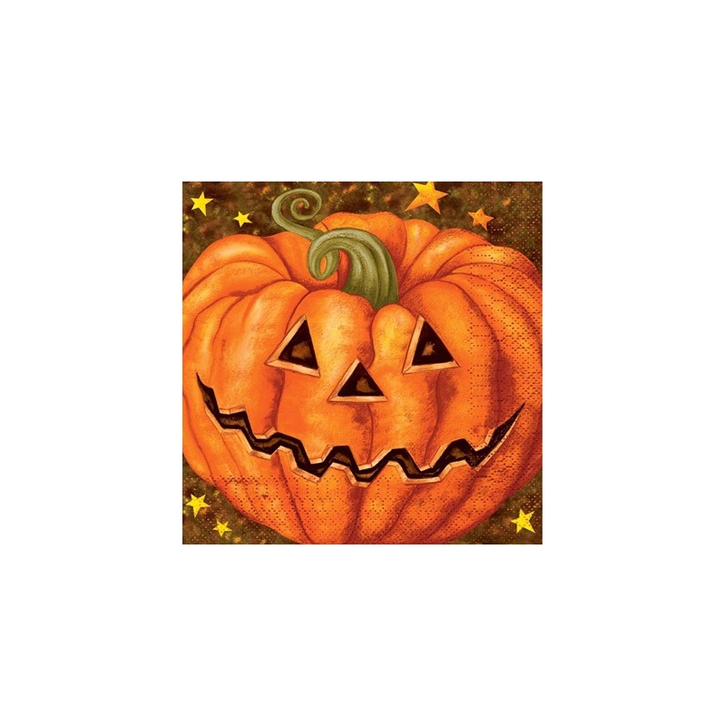 Serviettes citrouille halloween en papier idéale pour créer votre propre décoration de table d'halloween