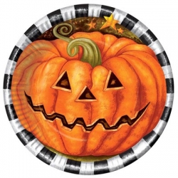 Assiettes citrouille halloween idéale pour décorer vos tables à l'occasion des fêtes d'halloween