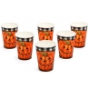 Lot de 6 gobelets citrouille en carton - décoration et vaisselle jetable halloween Lot de 6 gobelets citrouille en carton - décoration et vaisselle jetable halloween