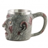 Mug zombie en resine et metal - déco de table Halloween