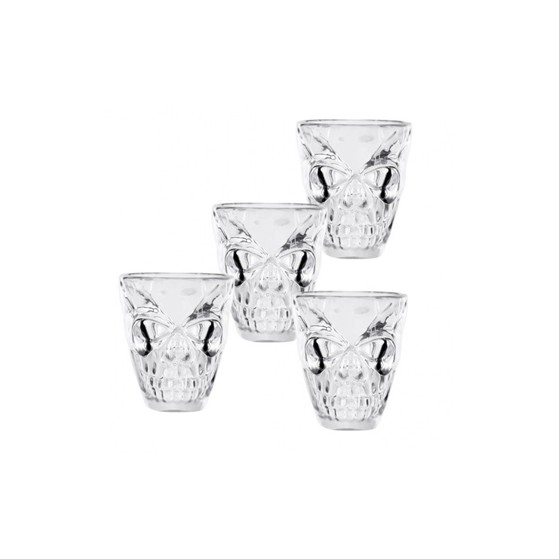 Lot de 4 shooter tête de mort