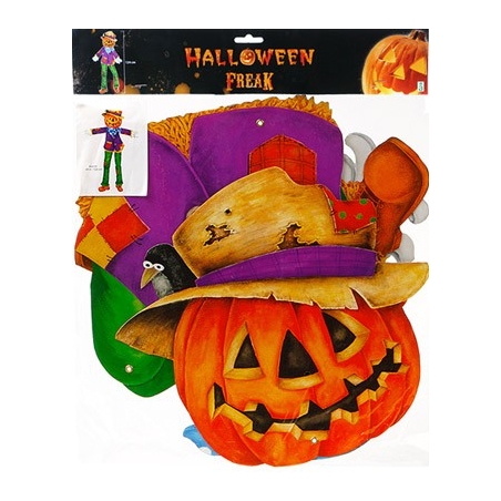Épouvantail citrouille d'environ 125 cm, une idée déco originale pour halloween Épouvantail citrouille d'environ 125 cm, une idée déco originale pour halloween