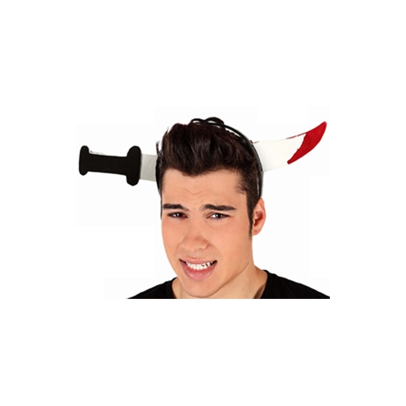 Serre-tête avec couteau sanglant - accessoire halloween 