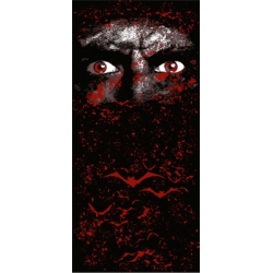 Chemin de table vampire noir et rouge, idéal pour une décoration de table pour halloween