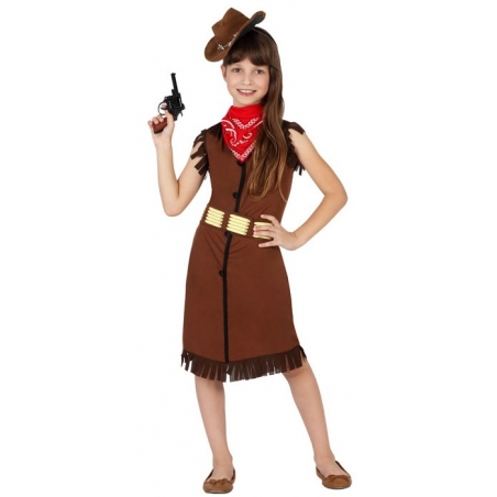 Déguisement de cowgirl pour fille idéal pour le carnaval ou une fête d'école