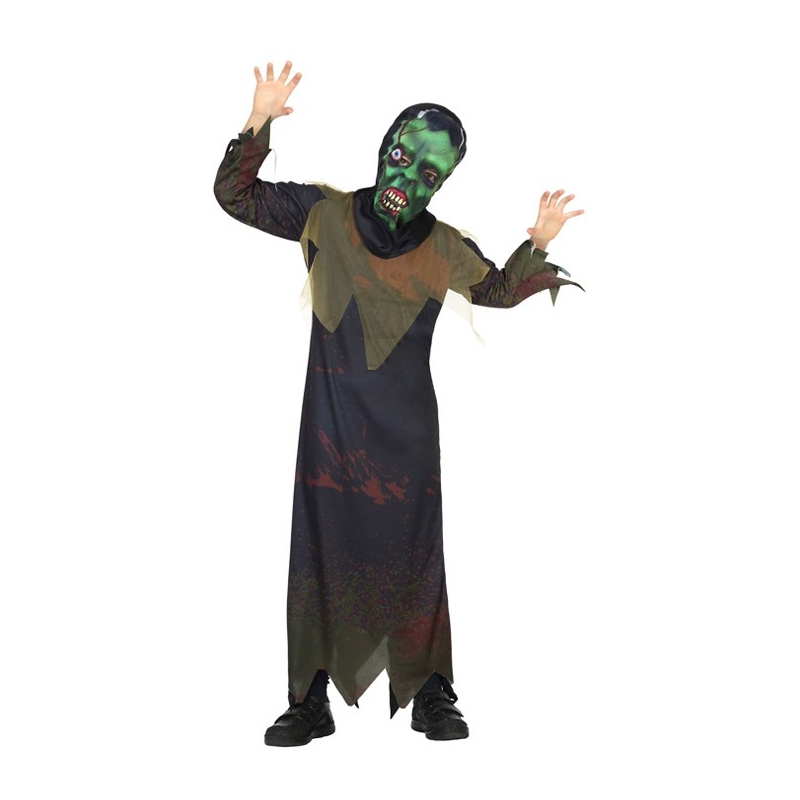 déguisement de zombie enfant avec tunique et masque - costume halloween