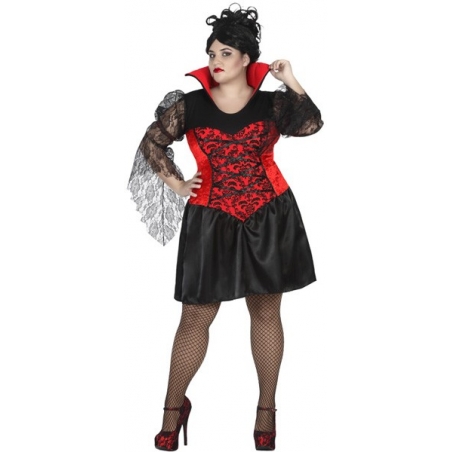 Robe de vampire pour femme proposée en taille XXL pour halloween, déguisement de vampire - WA500S4