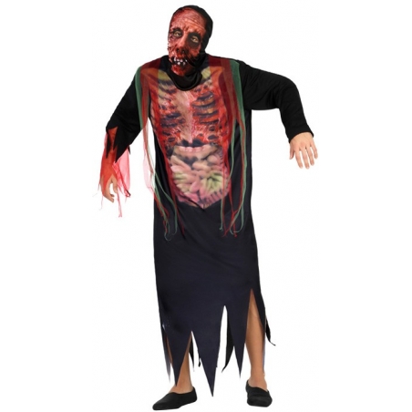 Déguisement de zombie pour homme avec masque incorporé - déguisements halloween Déguisement de zombie pour homme avec masque incorporé - déguisements halloween