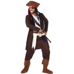 Incarnez un pirate des caraïbes avec ce déguisement de pirate pour homme