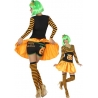 Costume Happy Halloween, déguisement de citrouille pour femme orange et noir Costume Happy Halloween, déguisement de citrouille pour femme orange et noir