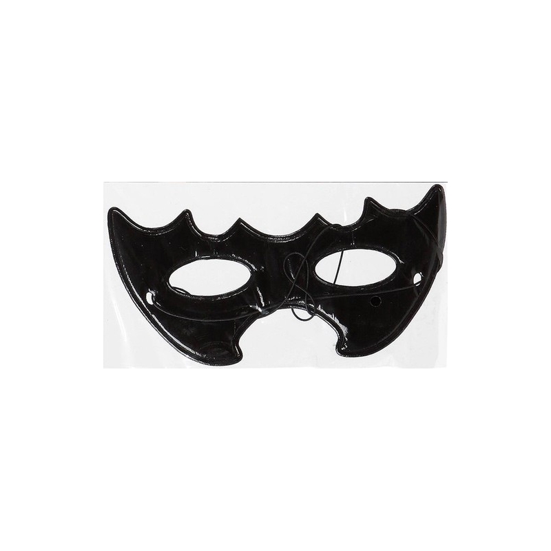 Loup noir chauve souris en vinyl - masque halloween