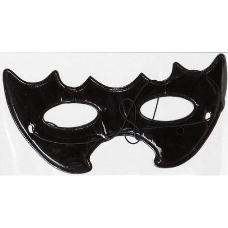 Loup noir chauve souris en vinyl - masque halloween