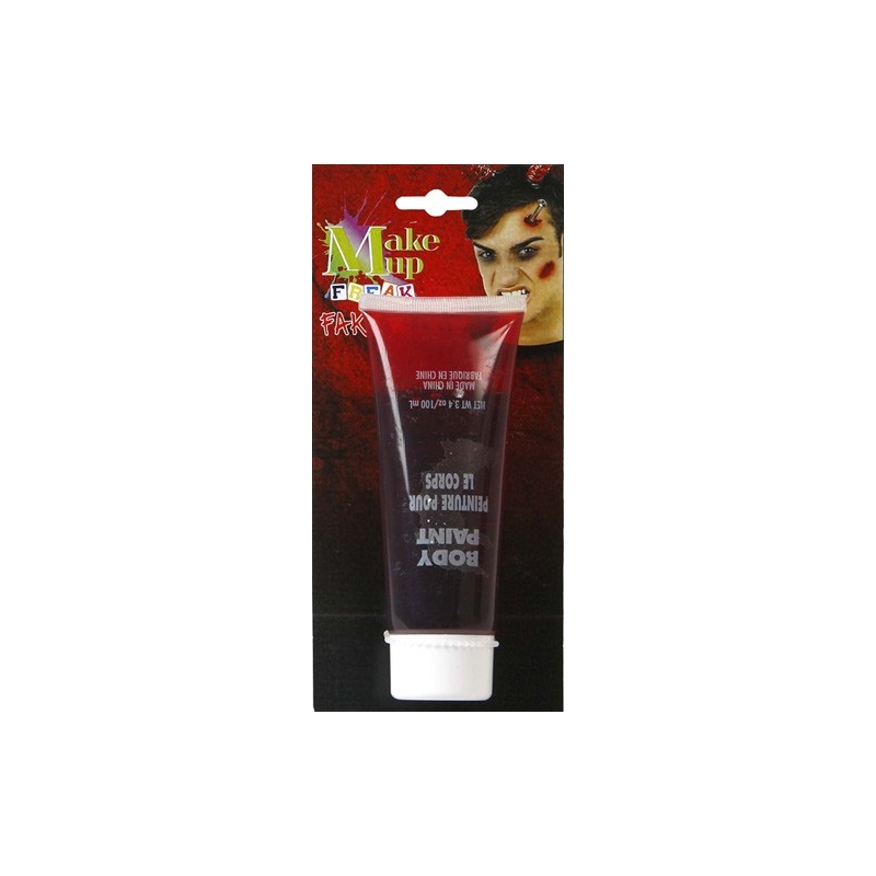 gros tube de faux sang pour réaliser de nombreux maquillages gores pour halloween