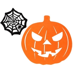 Citrouille ou toile d'araignée en mousse - décoration halloween