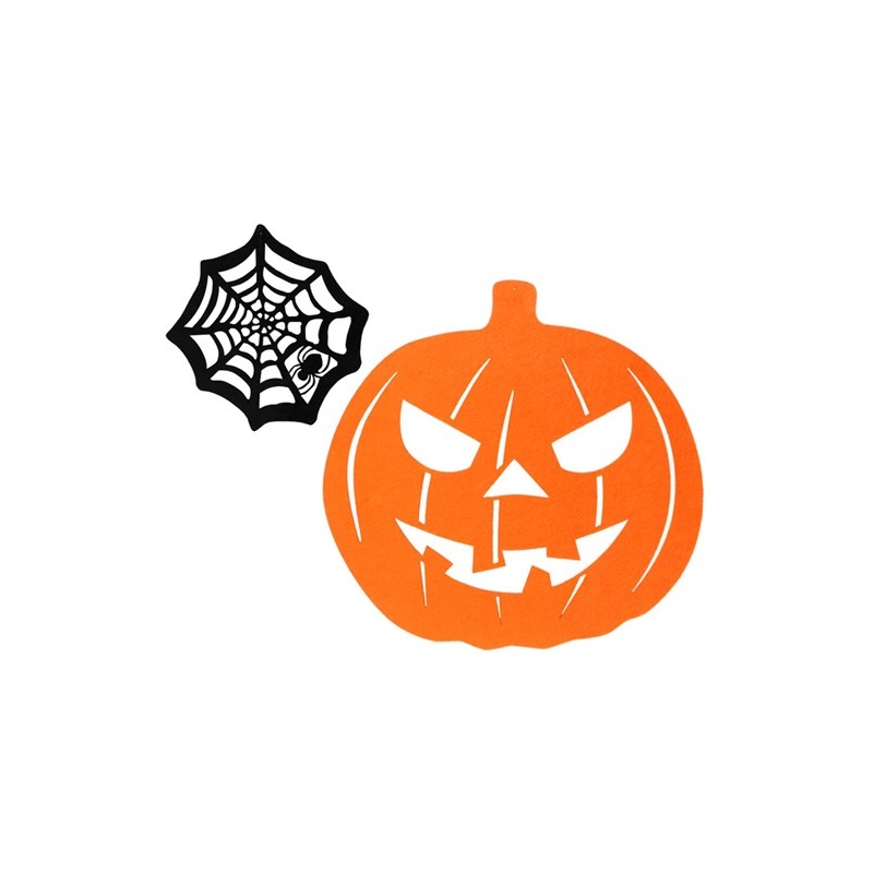 Citrouille ou toile d'araignée en mousse - décoration halloween