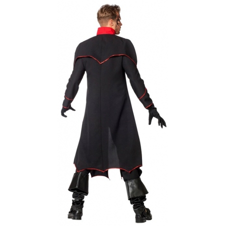 Long manteau de démon noir et rouge pour adulte - costume halloween anges et démons Long manteau de démon noir et rouge pour adulte - costume halloween anges et démons