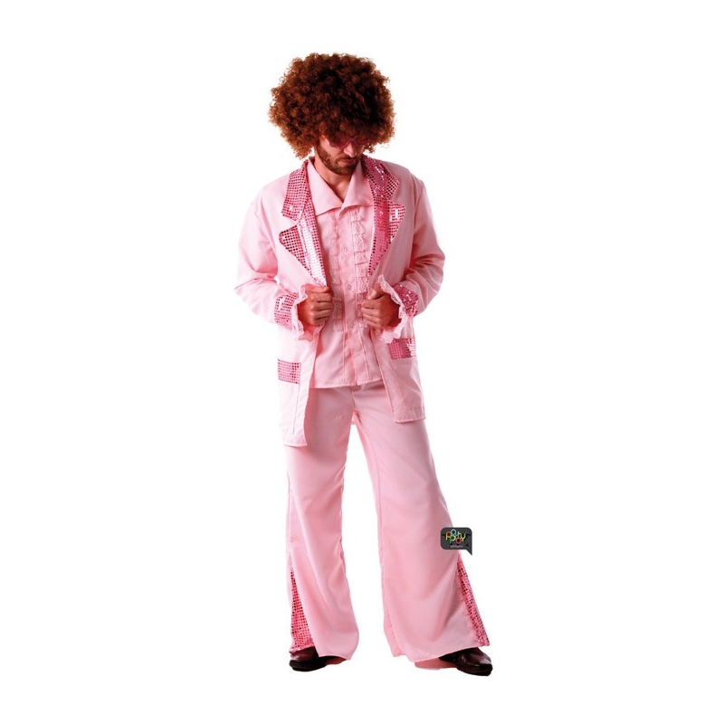 Déguisement disco fever rose homme