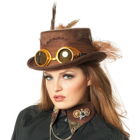 Chapeau retro pour femme, accessoire steampunk