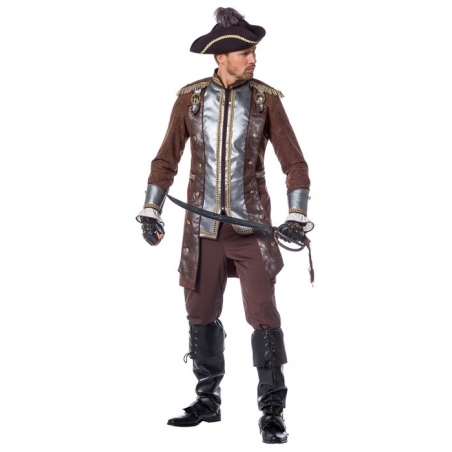 Costume de pirate pour homme avec pantalon et veste luxe