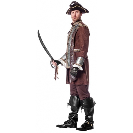 Déguisement de capitaine pirate pour homme avec pantalon et veste