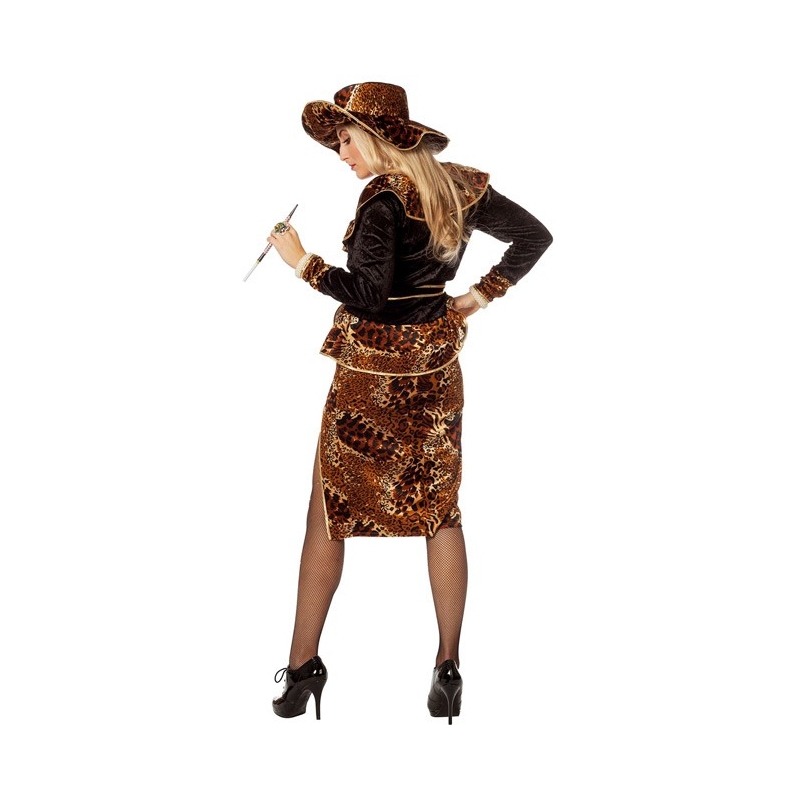 Déguisement pimp américaine pour femme, déguisement bling bling idéal pour le carnaval ou une soirée chic et choc