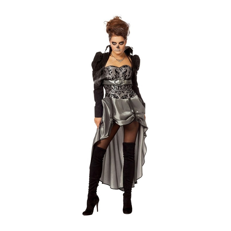 Déguisement de vampire baroque pour femme, longue robe d'époque victorienne