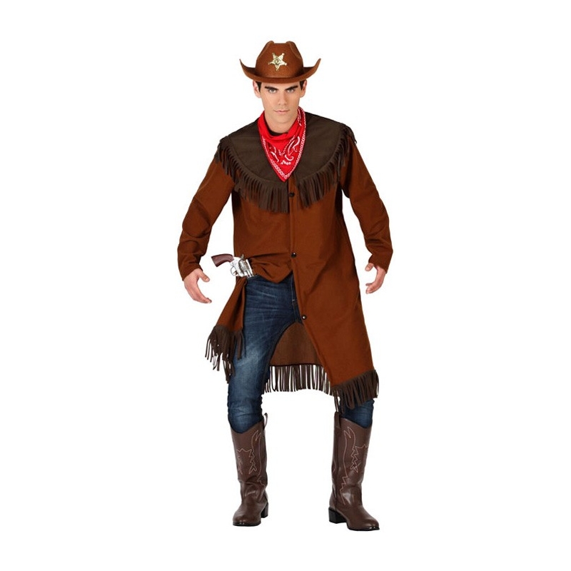 Déguisement de cowboy pour homme avec veste et bandana - costume western